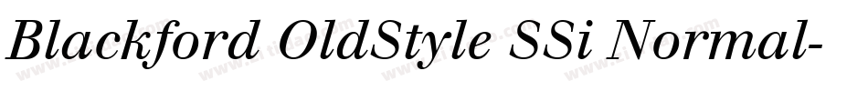Blackford OldStyle SSi Normal字体转换